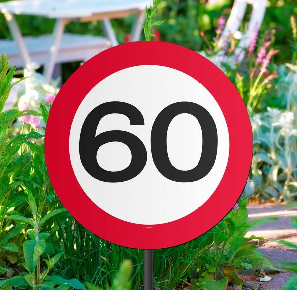 60 Jaar Verkeersbord Tuinbord