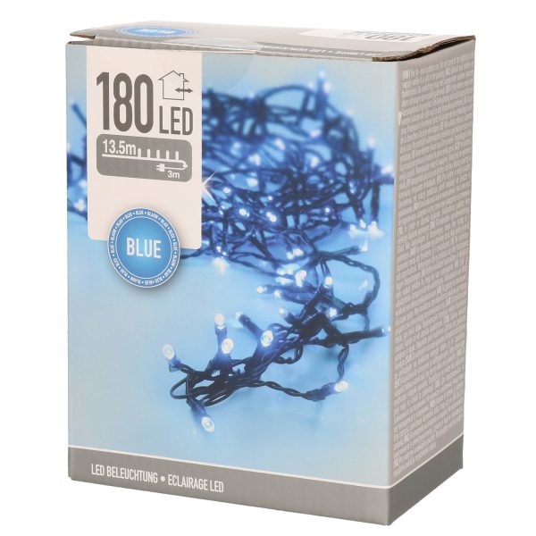 Kerstverlichting blauw 180 LED lampjes