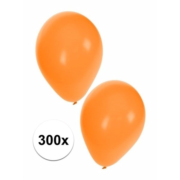 Oranje ballonnen 300 stuks