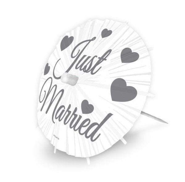 Parasol Prikkers XL Just Married - 8 stuks