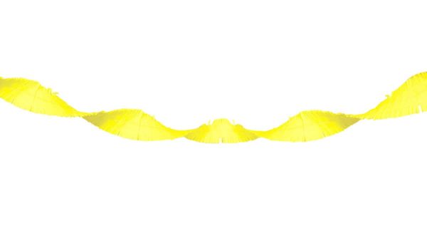 Neon geel Crepe Papier Slinger - 18 meter