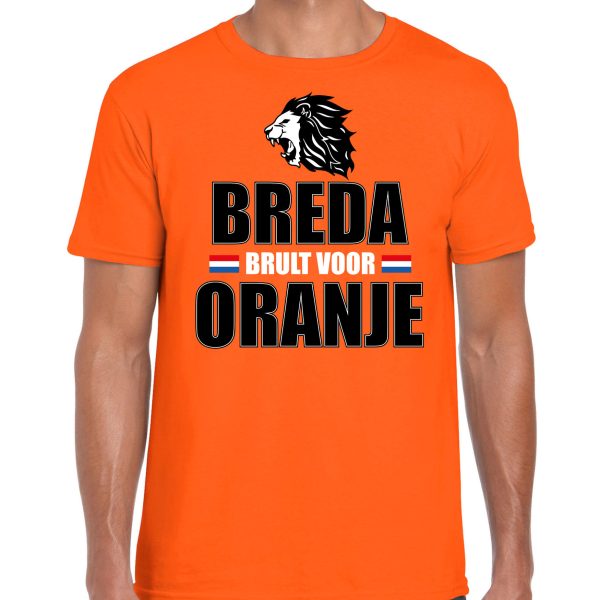 Oranje EK/ WK fan shirt / kleding Breda brult voor oranje voor heren XL -