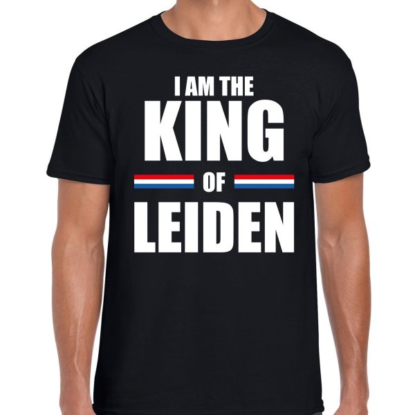 Zwart I am the King of Leiden t-shirt - Koningsdag shirt voor heren 2XL -