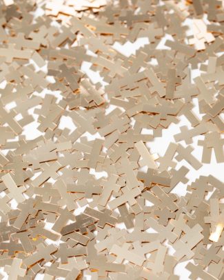 Tafelconfetti Rosé Gouden Kruisjes