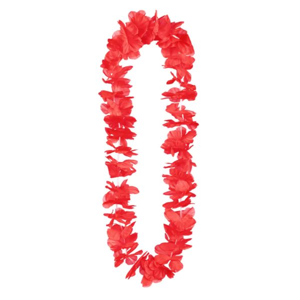 Carnaval verkleedset - Tropical Hawaii party - strohoed - en volle bloemenslinger multi colours