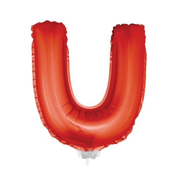 Rode opblaasbare letter ballon U 41 cm