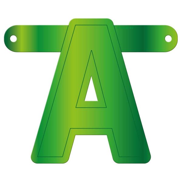 Lime Groene Banner Letter A