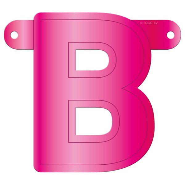 Magenta Banner Letter B