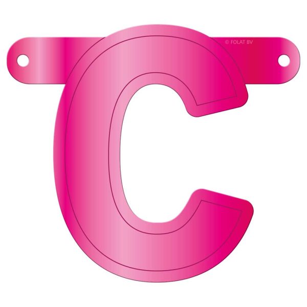 Magenta Banner Letter C