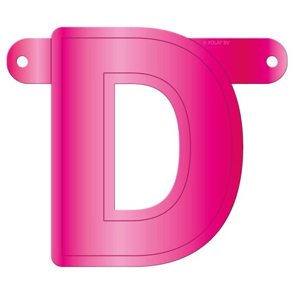 Magenta Banner Letter D