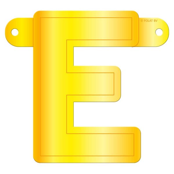 Banner letter e geel