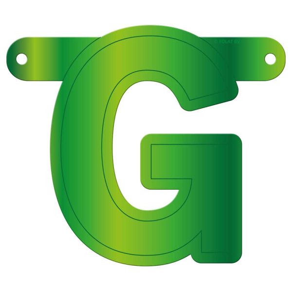 Banner letter g lime groen