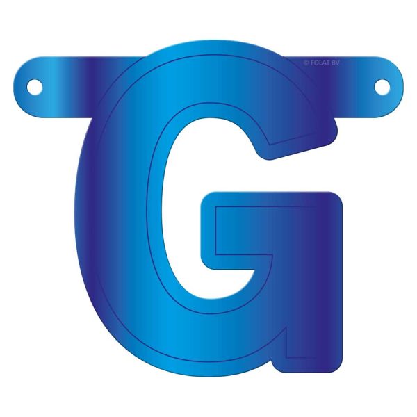 Banner letter g blauw