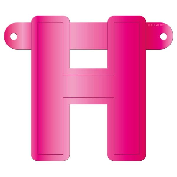 Banner letter h magenta