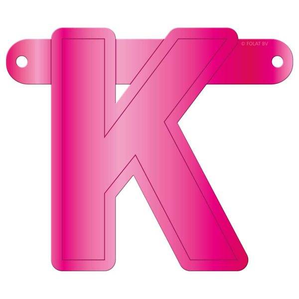 Banner letter k magenta