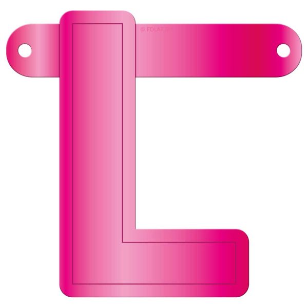 Banner letter l magenta