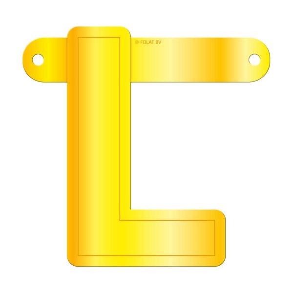 Banner letter l geel