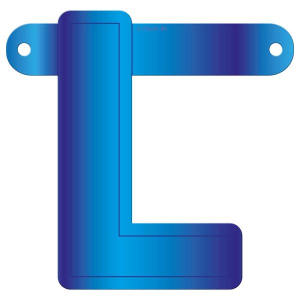 Banner letter l blauw