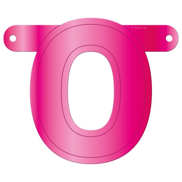 Banner letter o magenta