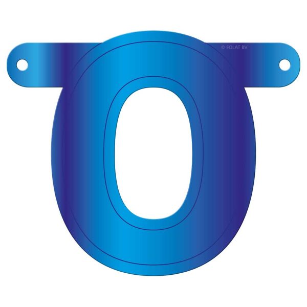 Banner letter o blauw