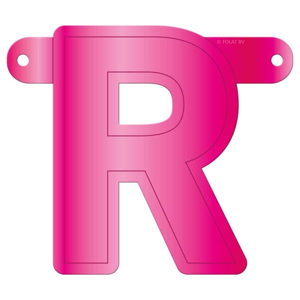 Banner letter r magenta