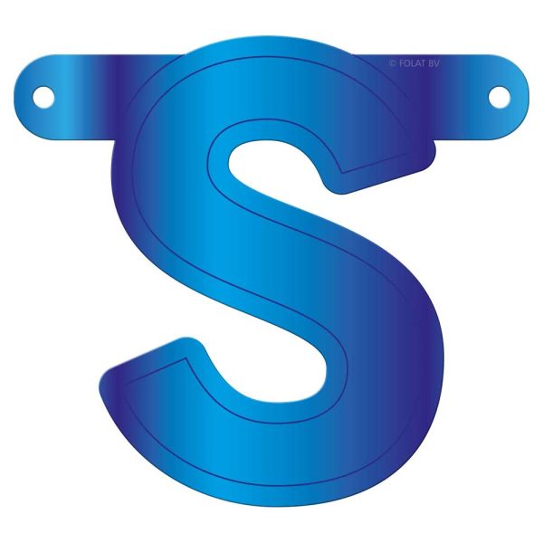 Banner letter s blauw