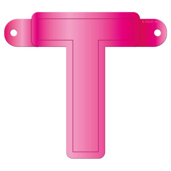 Banner letter t magenta