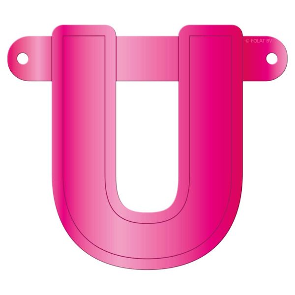 Banner letter u magenta