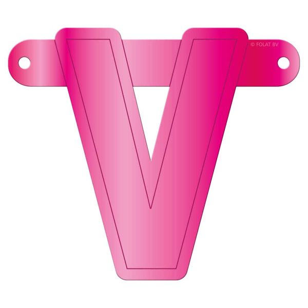 Banner letter v magenta