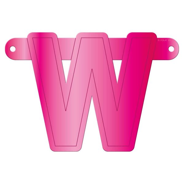 Banner letter w magenta