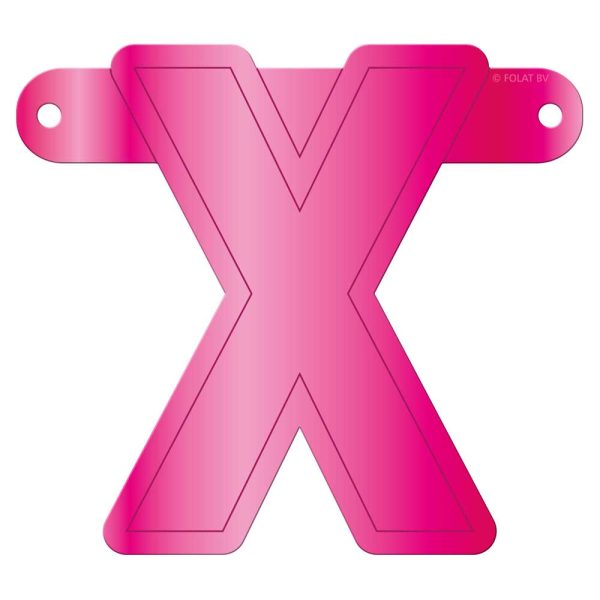 Banner letter x magenta