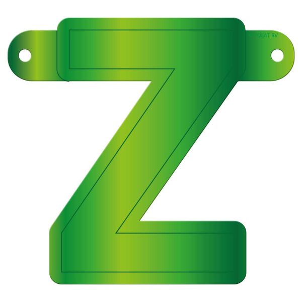 Banner letter z lime groen