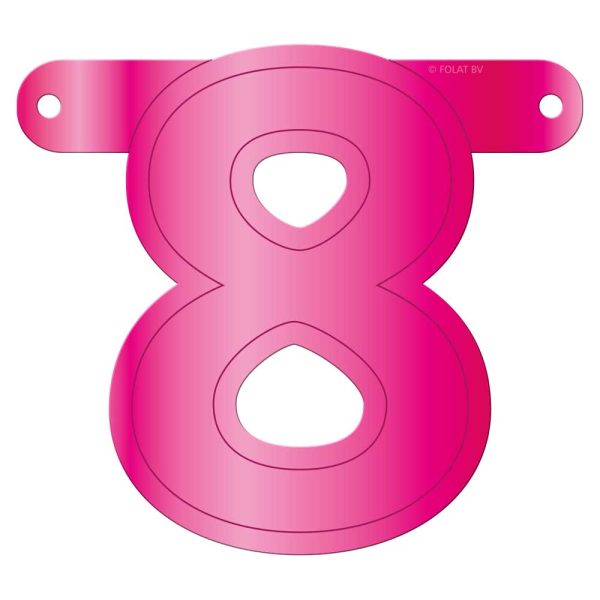 Banner letter 8 magenta