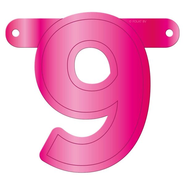 Banner letter 9 magenta