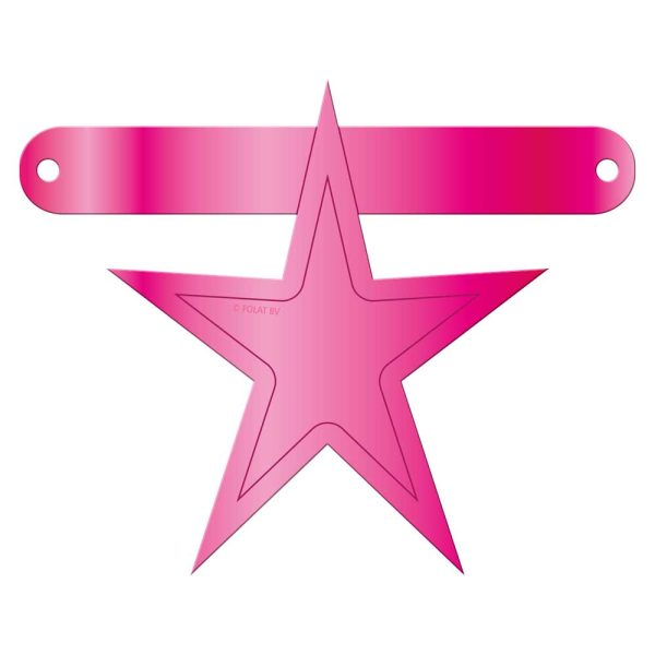 Banner letter Ster magenta