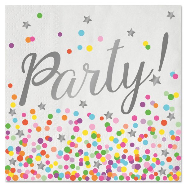 Servetten Confetti Party 33x33cm - 16 stuks