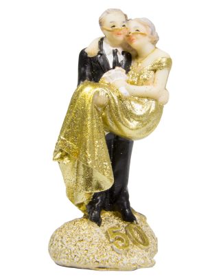 Trouwfiguurtje Goud 50 Jaar