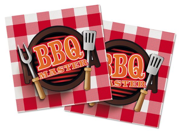 BBQ Master XL Servetten 40x40cm - 20 stuks