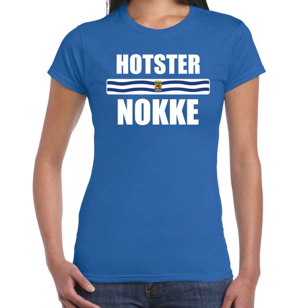 Zeeuws dialect shirt Hotsternokke met Zeelandse vlag blauw voor dames 2XL -