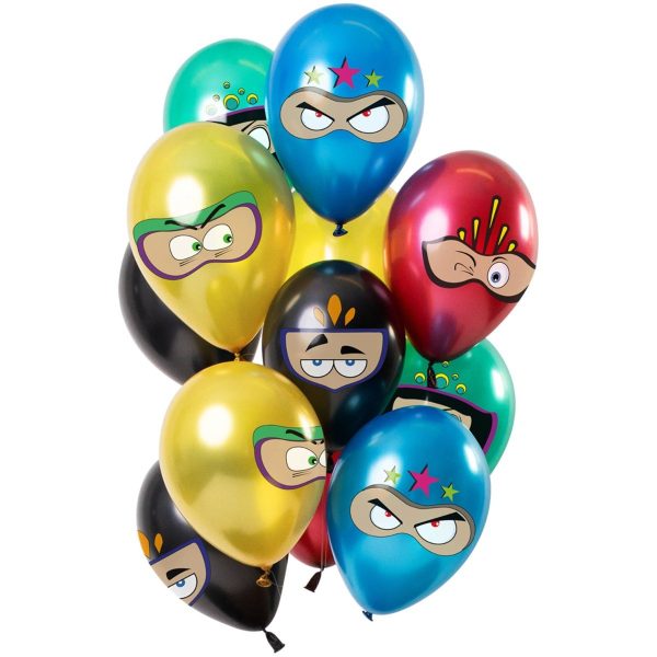 Ballonnen set Superhelden Metallic - 12stk