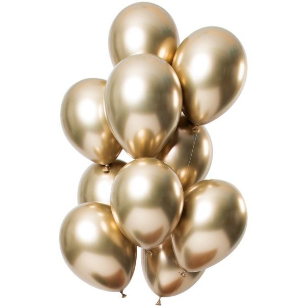 Ballonnen Mirror Chrome Goud - 12stk