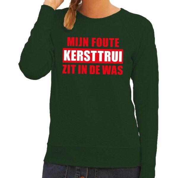 Fout kerst t-shirt nobody fucks with sinterklaas groen heren