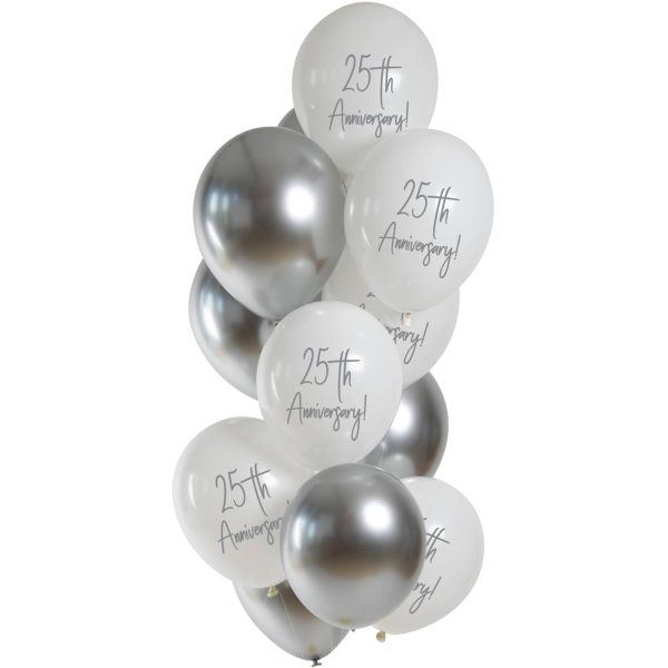 Ballonnen Set 25 ft Anniversary - 12stk