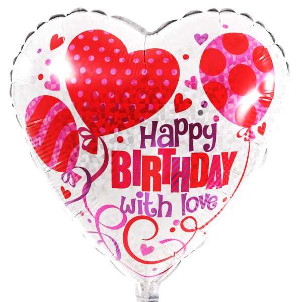 Happy Birthday liefdes ballon bestellen