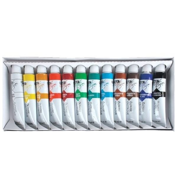 Toppoint Olieverf - set 12-delig - multikleur - 12 tubes -