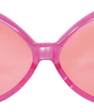 Bril met roze diamantframe