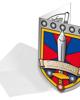 Ridder uitnodigingen voor een kinderfeestje - 8x stuks - Themafeest - Verjaardag