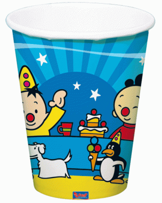 Bumba bekers - 16x - 250 ml - karton - verjaardag drinkbekers - kinderbekers - kinderfeestje