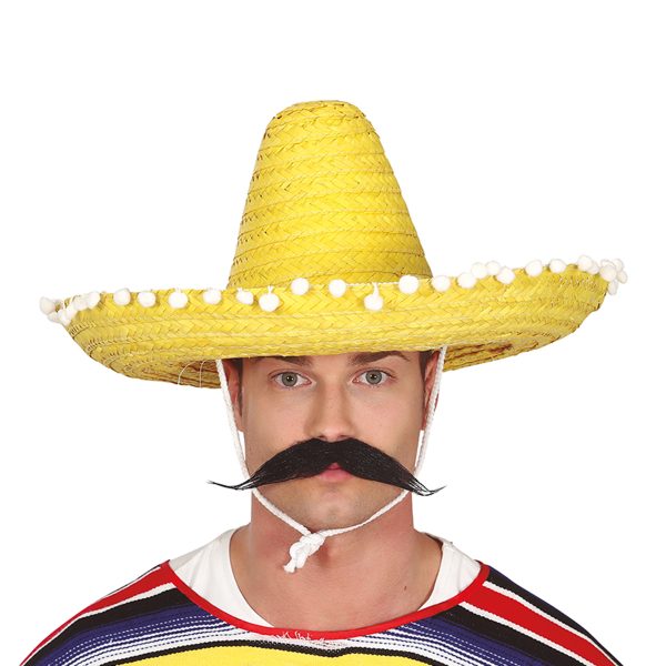 Mexicaanse Sombrero hoed voor heren - carnaval/verkleed accessoires - geel