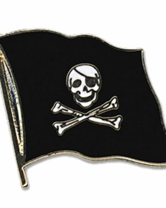 Pin broche speldje Vlag Piraten thema - 20 mm - Verkleed accessoires piratenpak